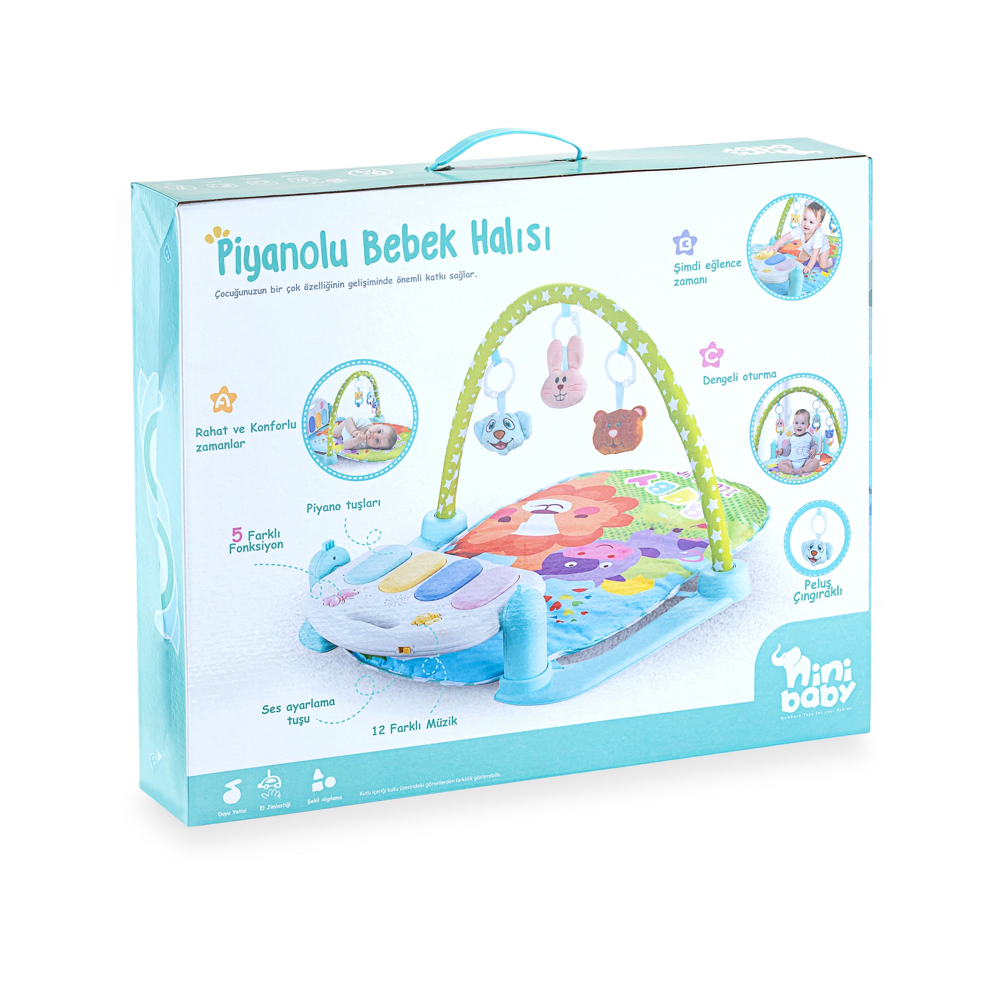 Erdem Piyanolu Oyuncaklı Bebek Oyun Halısı