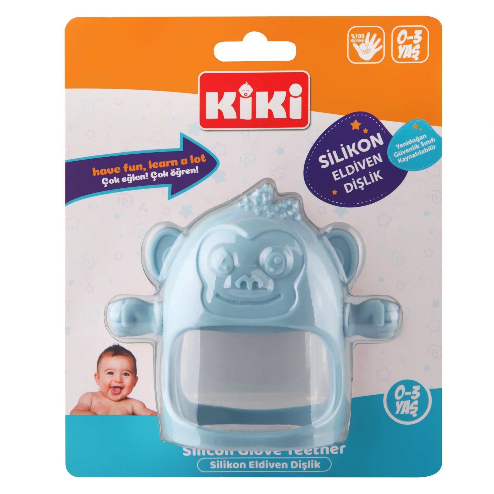 Silikon Dişlik Mavi Maymun