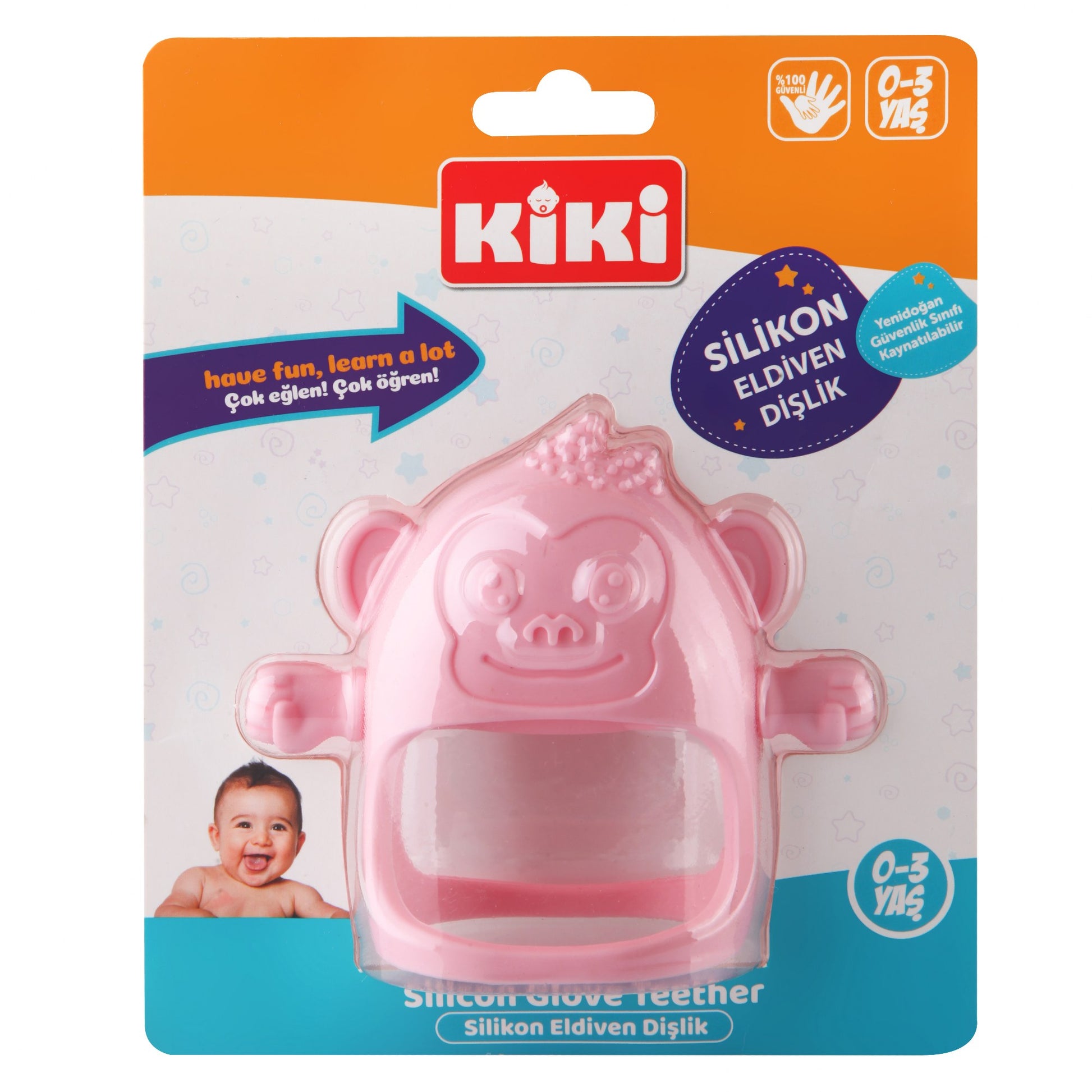 Silikon Dişlik Pembe Maymun