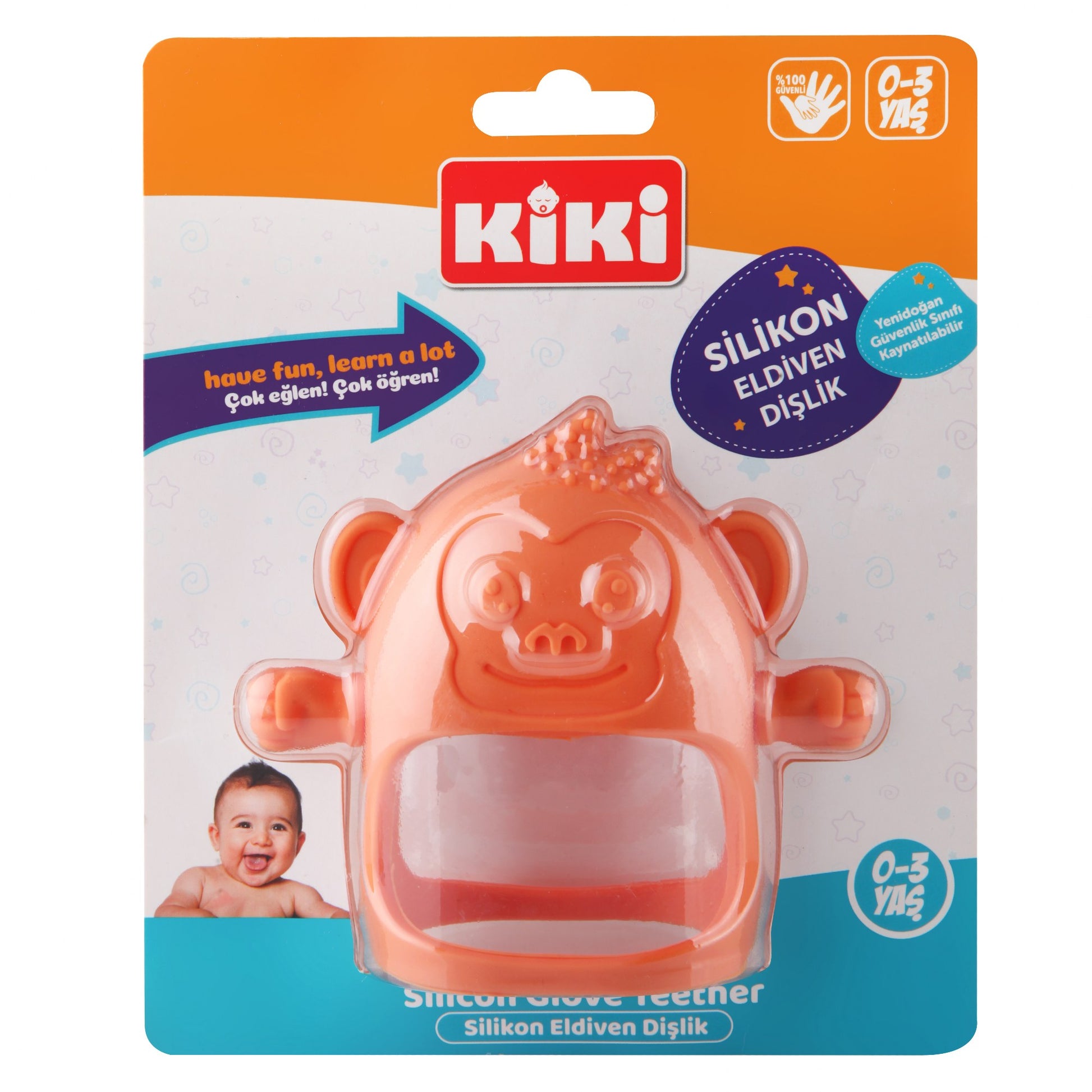 Silikon Dişlik Turuncu Maymun